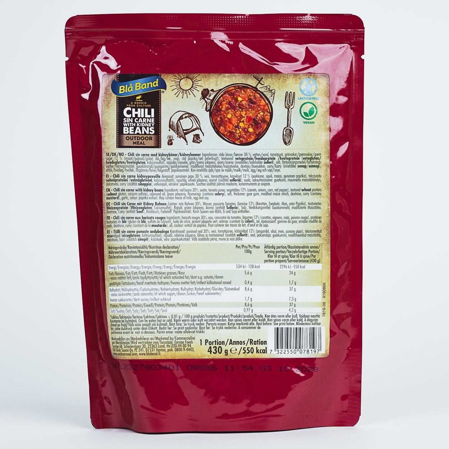 Chili sin carne - mjukkonserv